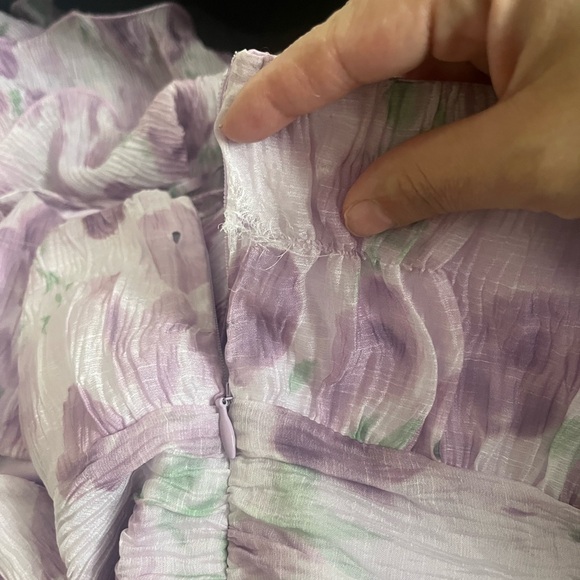 NEW‎ ASTR Lavender Tier Ruffle Floral Maxi Dress Med Revolve - Picture 9 of 9